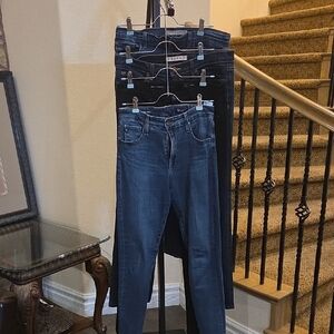 AG Adriano Goldschmied & J Brand-4pair BUNDLE of Women's Jeans - Blue and Black